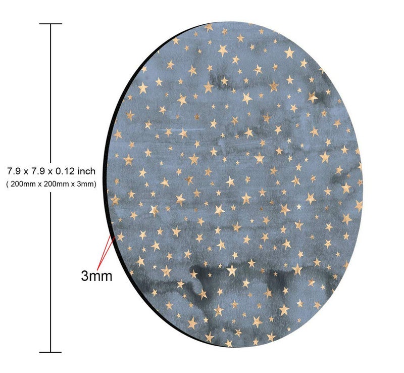 Smooffly Star Mouse Pad Sky Mouse Pad Round Square - Image 2